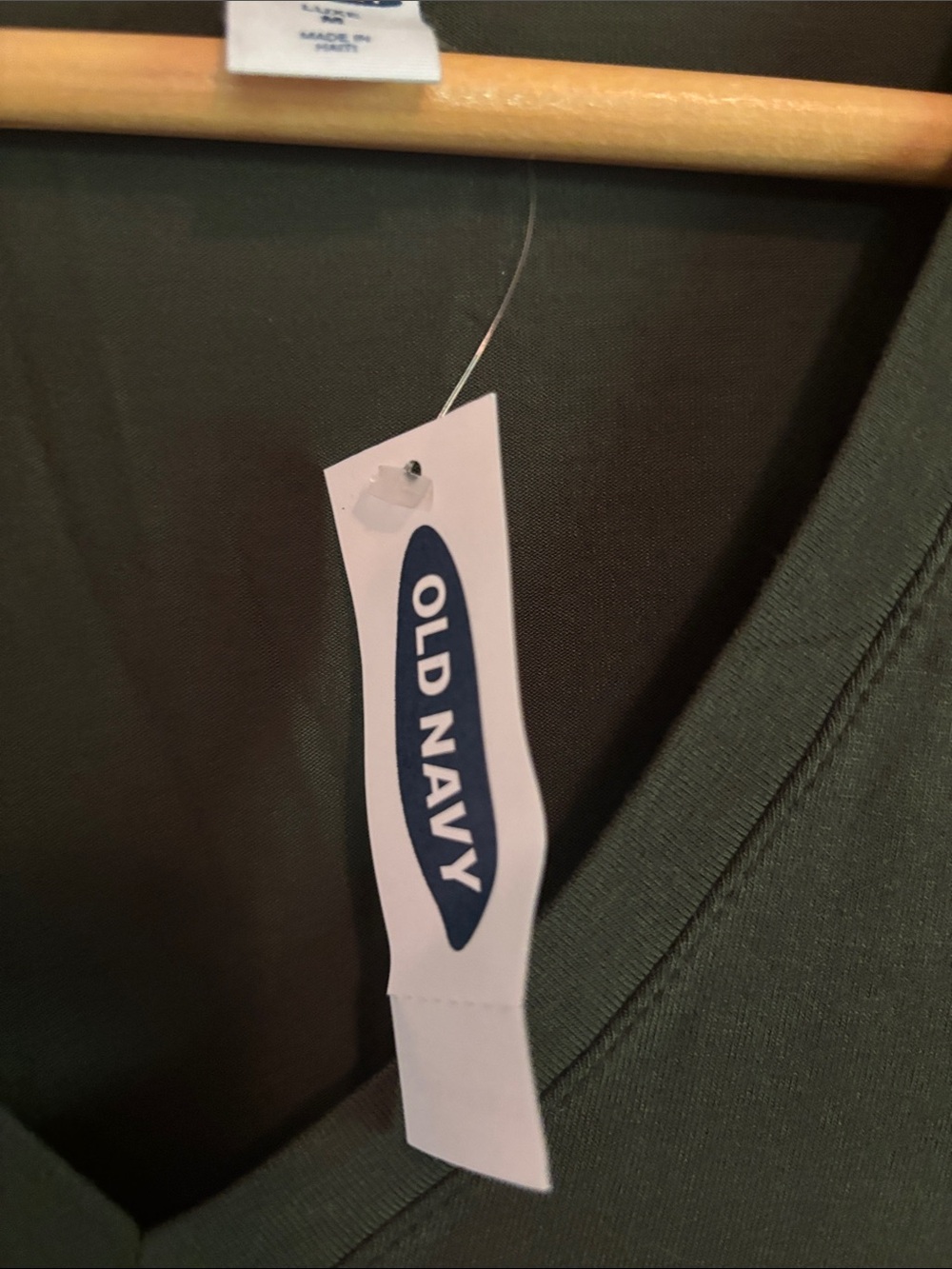 Old Navy Olive Green V-Neck Short Sleeve Tee - Picture 4 of 10